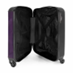 Lederen look aubergine paars NBS - Handbagage koffer - Volwassenen Unisex middel -binnenkant