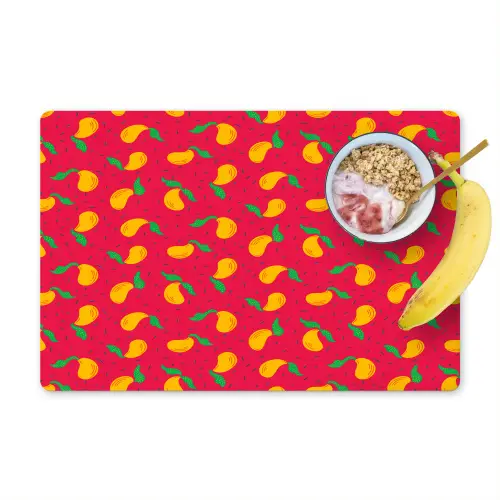 Roze - Mango - Blauwe - Streepjes Placemat vinyl groot 368 -zzzproduct_Kitchenyeah-website