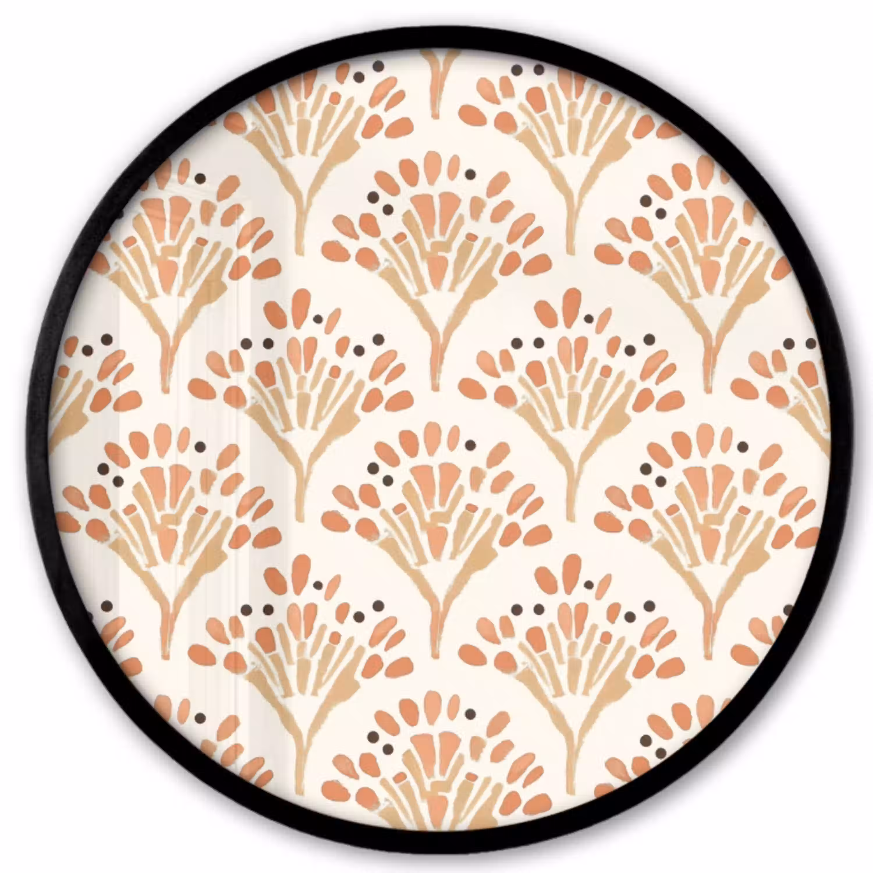 Terracotta - Waaiers - Schilderachtig - Patroon Fotolijst rond zonder passe partout klein 856 -3d