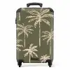 Patronen - Palmbomen op olijfgroen NBS - Handbagage koffer - Kinderen Unisex middel -productfoto_recht