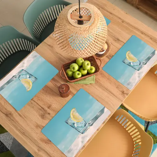 Glas - ijsblokjes - Citroen Placemat vinyl groot -zzsfeer5_Kitchenyeah-website