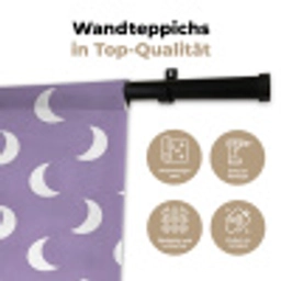 Manen - Patroon - Paars Wandkleed katoen klein 269 -tsfeer2_DE