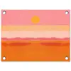Zon - Abstract - Landschap - Oranje tuinposter los doek klein -3d