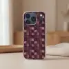 Vierkant - Tegel - Patroon - Paars Telefoonhoesje iPhone 17 Pro klein 878 -sfeer2