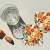 Schijfjes - Fruit - Oranje - Mozaïek onderzetter kurk middel -sfeer4