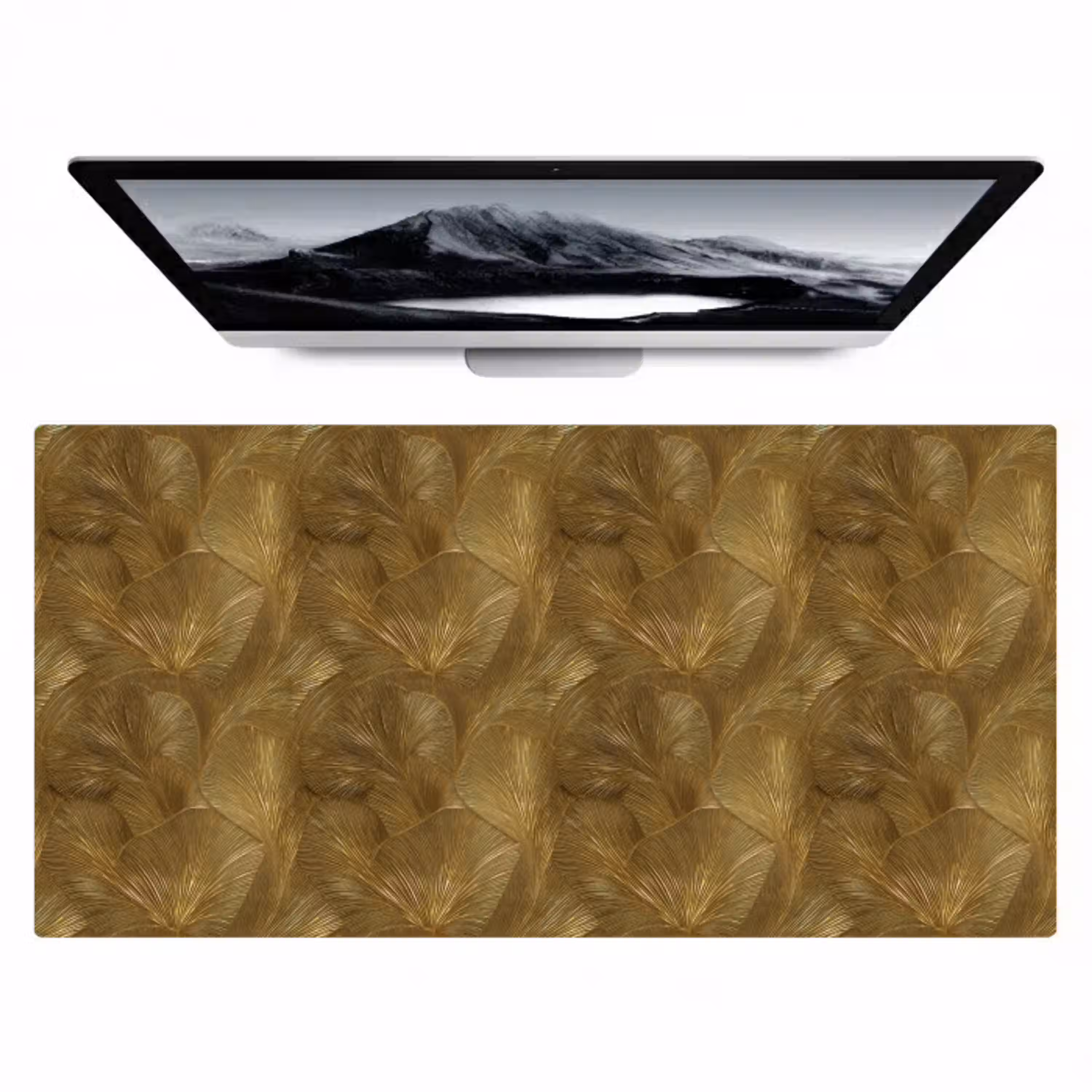 Organisch - Lijnen - Goud Muismat XXL klein 681 -zzz3d