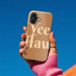 Yee haw - Bruin - Minimalistisch Toughcase MagSafe Apple iPhone 17 klein -Sfeer1V