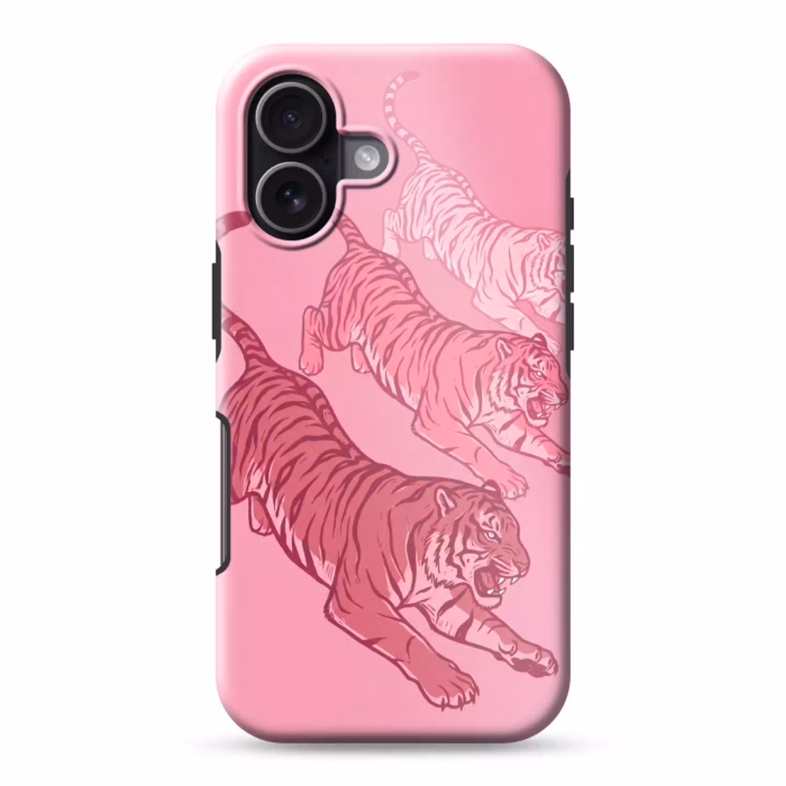 Kat - Springend - Dieren - Roze - Modern Toughcase MagSafe Apple iPhone 17 klein -3d