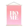 Home - Letters - Groot - Roze textielposter latten blank klein -3d