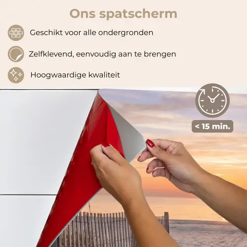 Zonsondergang - Strand - Zand keuken achterwand spatscherm klein -spatscherm_NL