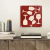 Wijnglazen - Silhouetten - Wit plexiglas 5mm klein -sfeer1