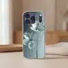 Kristal - Bloemen - Grijs Telefoonhoesje iPhone 17 Pro klein -sfeer2