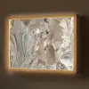 Abstract - Marmer - Wit - Bruin - Marmerlook Light Box met batterij (Wandlamp) middel -z3d_website