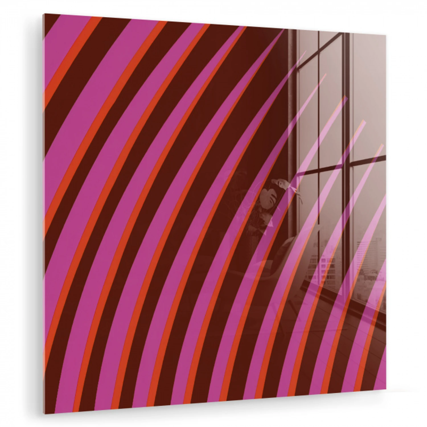 Lijnen - Rood - Beweging plexiglas 5mm klein -zzzproduct_nieuw