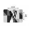 Buldog - Zwart - Abstract - Vlakken Placemat vinyl groot -specs