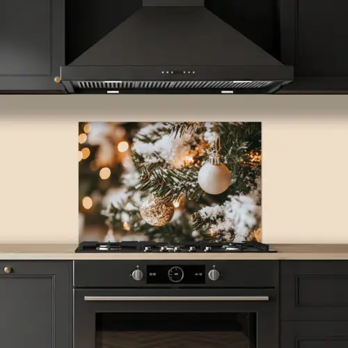 Kerst - Kerstboom - Winter - Binnen - Sneeuw keuken achterwand spatscherm klein -sfeer1