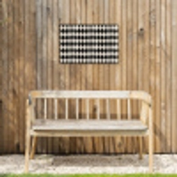 Klassiek - Patroon - Zwart Tuinposter op houten frame 2 cm dik klein 845 -sfeer4