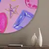 Edelstenen - Vormen - Hartje - Kleurrijk Akoestische PET Vilt - Rond klein -sfeer5_closeup