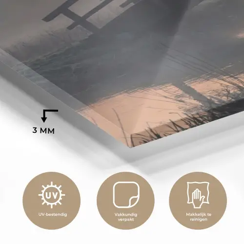 Brug - Mist - Bomen - Water plexiglas 5mm klein -sfeer2