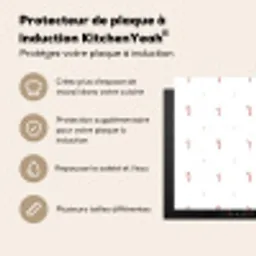 Patroon - Sterren - Zuurstok - Wit Inductie beschermer vinyl 3mm middel 274 -usfeer2_FR