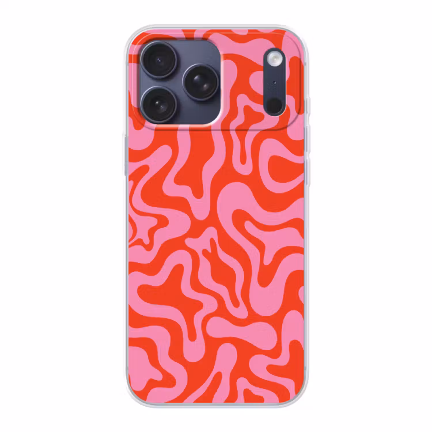 Telefoonhoesje Softcase - Abstract - Patroon - Rood - Roze - Minimalistisch