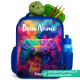 Game - Controller - Kleurrijk - Explosie Kinderrugzak - Blauw middel -inhoud_DE