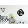 Golden Retriever - Hond - Vrolijk -  Bord spaghetti - Zwart - wit Wandcirkel aluminium klein -kinderkamer