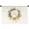 Kerstkrans - Kerst - Goud - Beige Wandkleed katoen klein -zz3d
