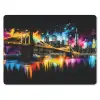 Skyline - Brug - Verlichting - Kleuren muismat rubber klein -3d