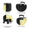 Bouwgereedschap patroon op lichtgele achtergrond NBS - Handbagage koffer - Kinderen Unisex middel zzzzzzzbolletjes_FR