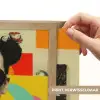 Meisje - Zonnebril - Kat - Retro Light Box met batterij (Wandlamp) middel -USP_websiteprintNL