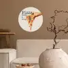 Pizza - Kaas - Pepperoni Wandcirkel behangsticker klein -sfeer1