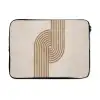 Symmetrische bocht - Koperkleurig laptophoes neopreen klein -3d