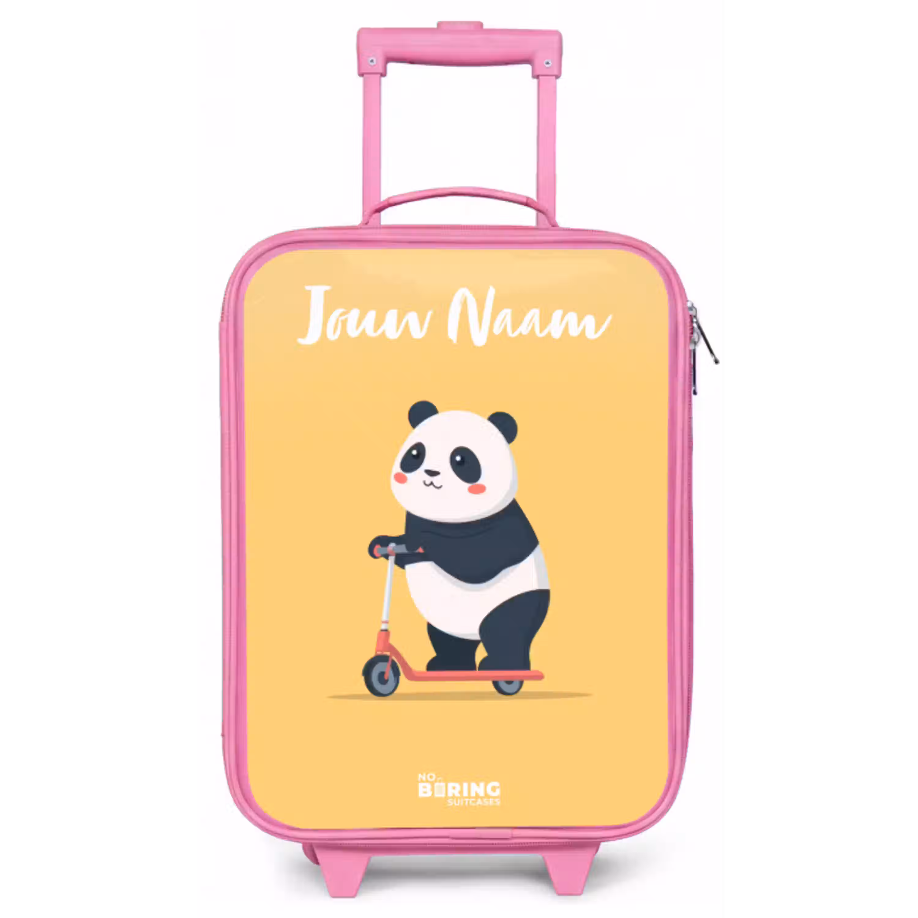Panda - Step - Geel Kinderkoffer - Roze klein -zz3dotto