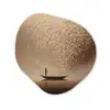 Bootje - Blaadjes - Goud - Water Wandcirkel Organisch Aluminium middel -3d