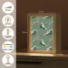 Kersenbloesem - Kraamvogels - Groen Light Box met kabel (Tafellamp) klein 925 -USP_NL