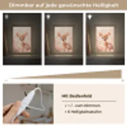Hertje - Illustratie - Bloemen - Roze Light Box met kabel klein -USP_dimbaarDE