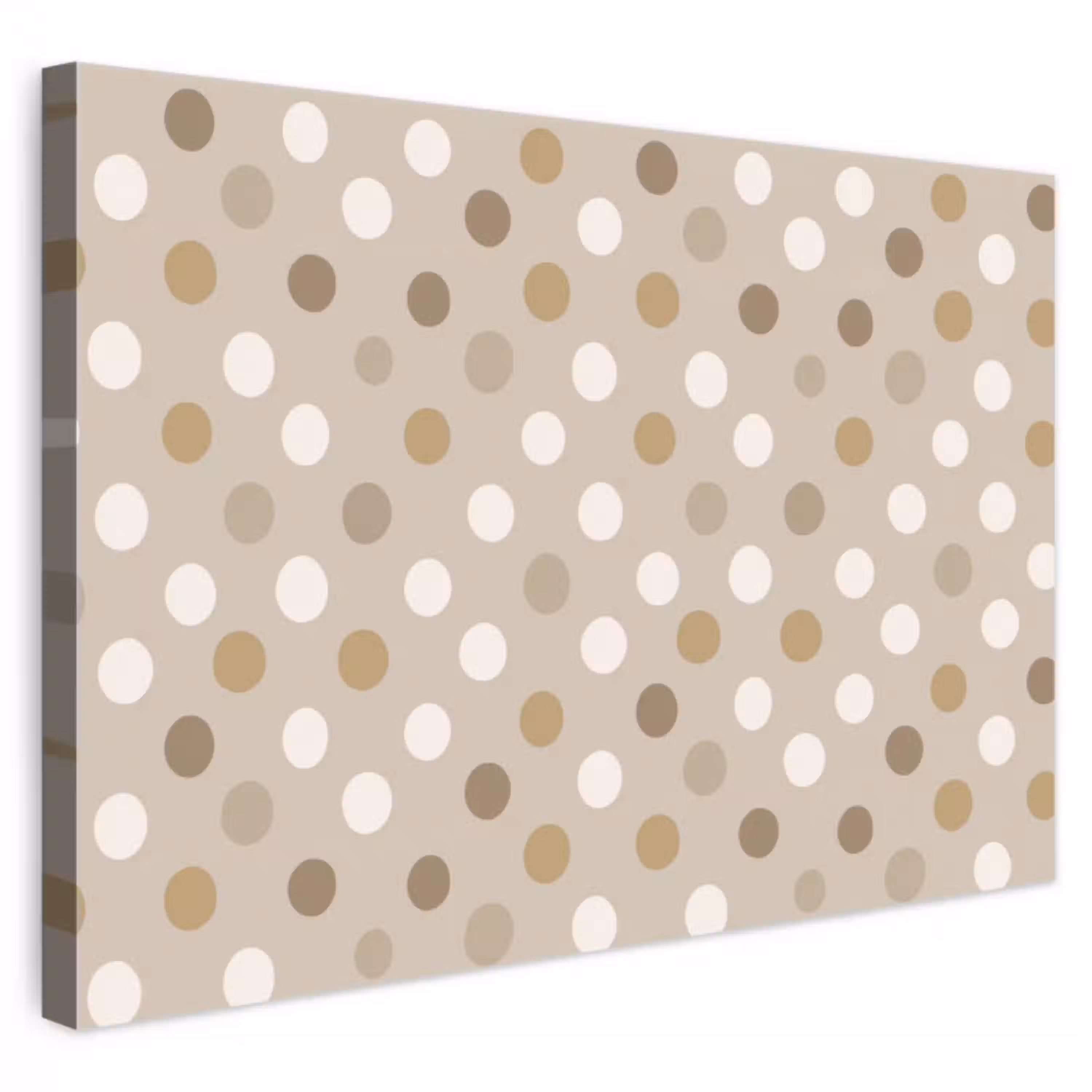 Polka - Dots - Beige canvas 2cm klein 34 -3d