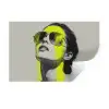 Vrouw - Bril - Verf Muursticker klein -3d