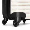 Onregelmatige terracottalijnen op lichtbeige ondergrond NBS - Handbagage koffer - Volwassenen Unisex middel -wiel