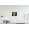 Zee - Zon - Golven - Rotsen textielposter latten blank klein -kinderkamer