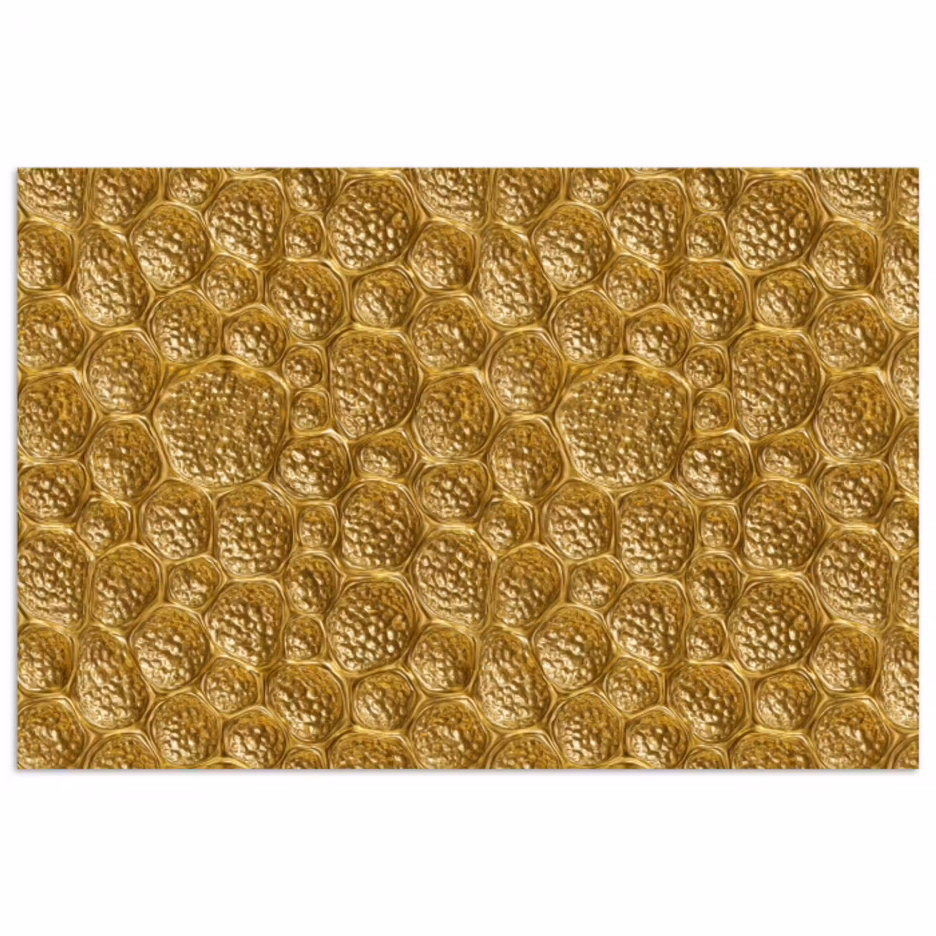 Gehamerd - Mozaïek - Antiek - Goud poster papier klein 62 -3d