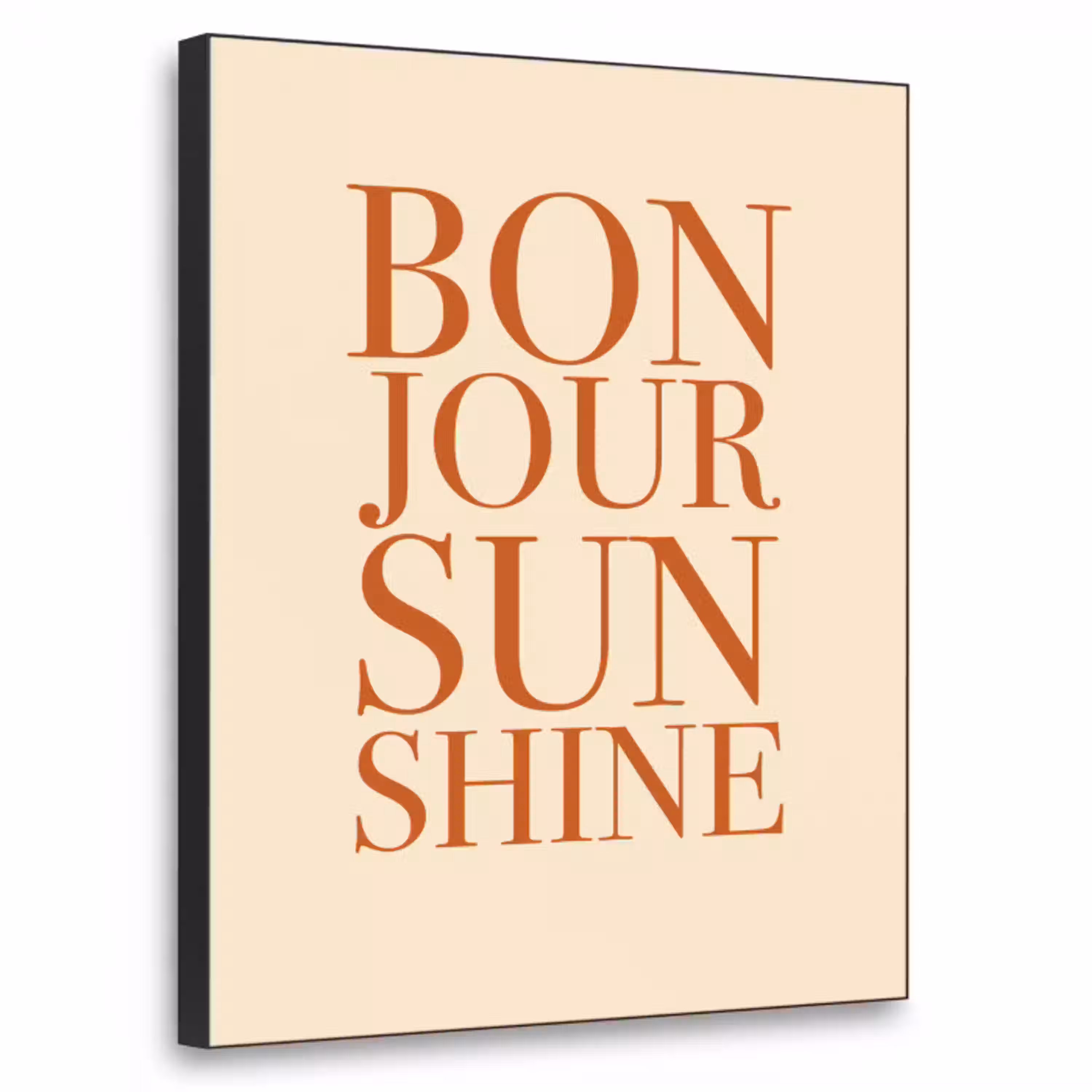 Oranje - Quote - Sun Textielframe - compleet frame klein -3d