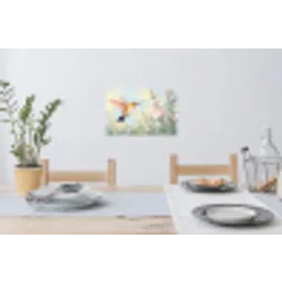 Kolibrie - Illustratie - Kleurrijk Muursticker klein -eettafel