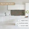 Vlechtpatroon - Groen - Roze - Geometrisch keuken achterwand 2 middel 871 -sfeer4_NL