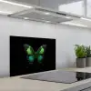 Vlinder - Groen - Opvallend keuken achterwand spatscherm klein -3d_schuin