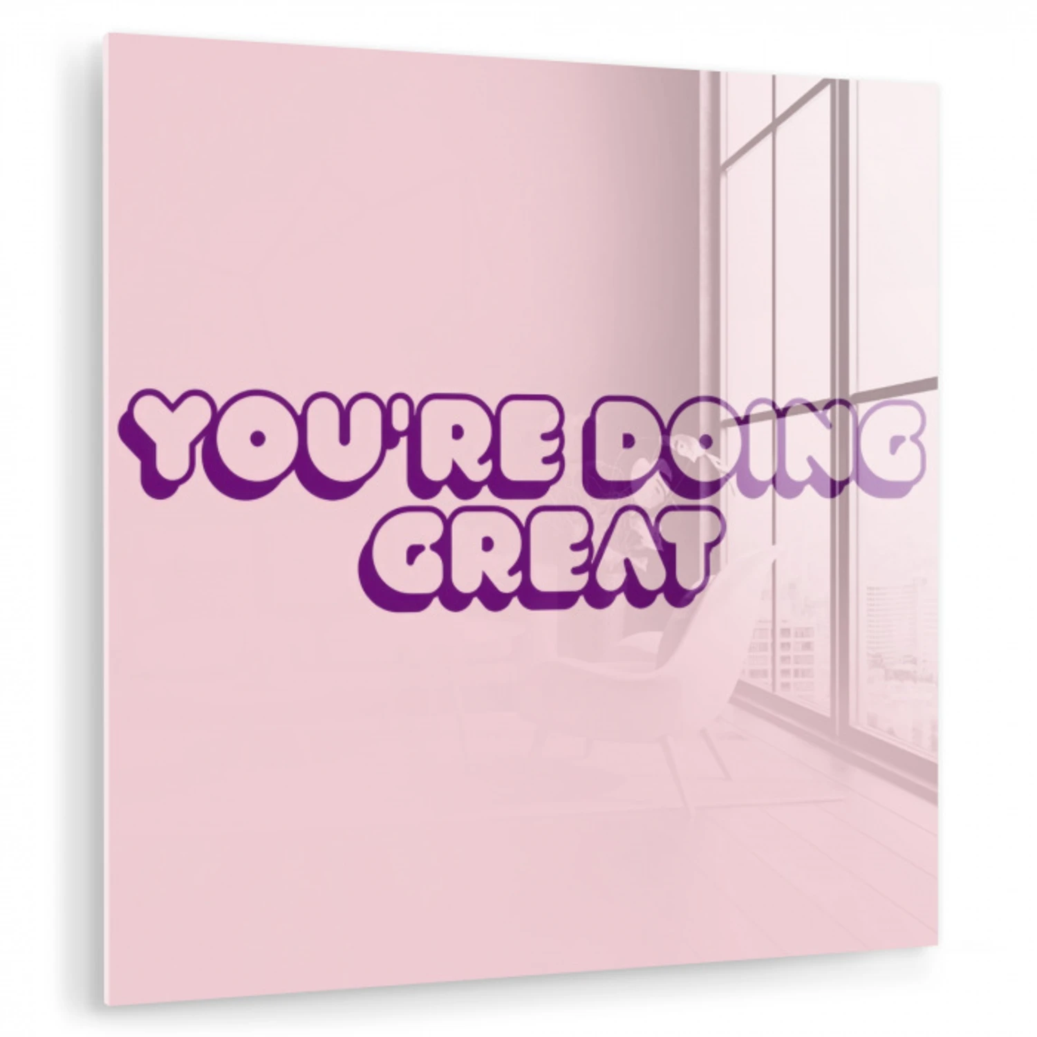 You're doing great - roze - 3D plexiglas 5mm klein -zzzproduct_nieuw
