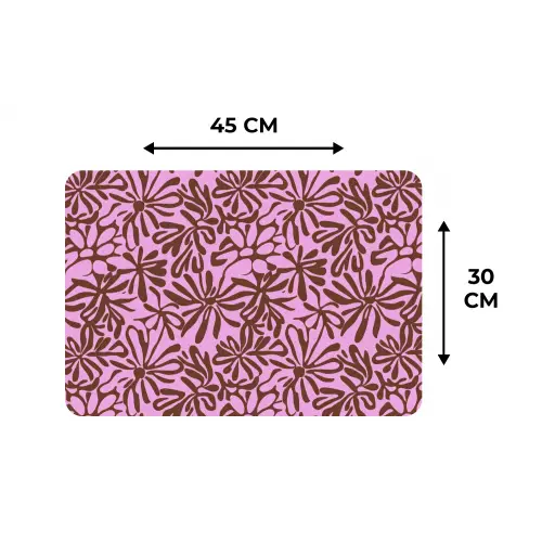 Organisch - Patroon - Roze Placemat vinyl groot 368 -specs