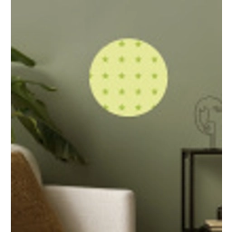 Sterren - Patroon - Groen Wandcirkel behangsticker klein 186 -sfeer2