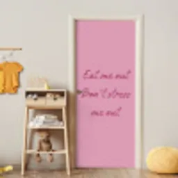Eat me out don't stress me out - Roze - Handgeschreven deurposter klein -sfeer4